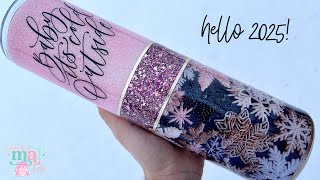 Winter Wonderland Vinyl Wrap Split Tumbler Tutorial