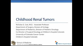 4.28.2020 PedsUroFLO Lecture - Childhood Renal Tumors