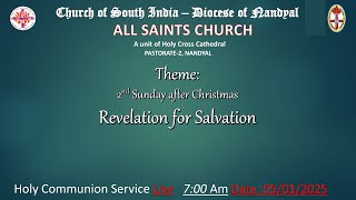 Holy Communion Service || Live 7:00 AM || Holy Cross Cathedral P-2 || 05/01/2025