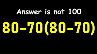 Most People Get This Simple Math Question Wrong!