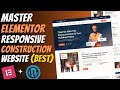 Master ELEMENTOR : Create a Modern Responsive CONSTRUCTION COMPANY Website | WordPress Tutorial 2026