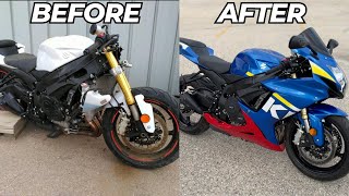 FULL BUILD: REBUILDING A SALVAGE CRASHED SUZUKI GSX-R 750