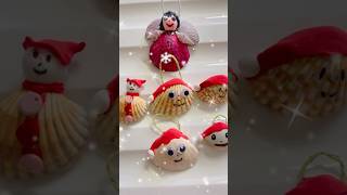 How to make Santa from sea shells ❤️🌲⛄️#shorts #craft