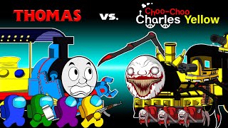 YELLOW CHOO CHOO CHARLES vs THOMAS | Among Us Animation