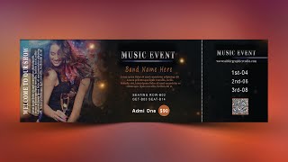 How to Make an Event Ticket - Adobe Photoshop CC Tutorial