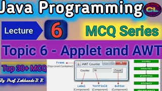 Java Programming MCQ Lecture 6|Applet MCQ | AWT MCQ |Java mcq |Core Java MCQ |Code Learning