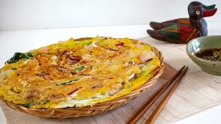 Korean Seafood Pancake (Haemul Pajeon) - Korean Series video 4 - CookingWithAlia - Episode 376