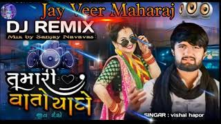 Tamari Vato Tamari Yado ..!! Vishal Hapor !! New Gujarati Dj Remix song !! Jay Veer Maharaj !! 2022