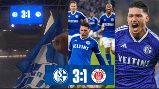 Schalke 04 gegen St. Pauli 3-1 & Highlights Tore & 01/03/2024 & 2Bundesliga & was für Atmosphäre 😱