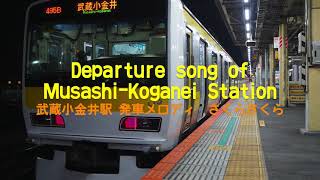 Departure song of JC15 Musashi-Koganei Station JR東日本 中央線 武蔵小金井駅  発車メロディ さくらさくら