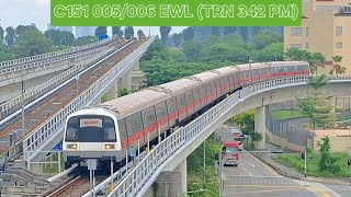 [SMRT] (TWD PM Peak Fresh) C151 005/006 arriving EW33 Tuas Link stn Platform A (EW1 Pasir Ris bound)