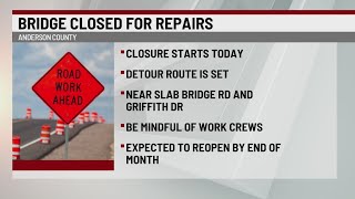 Anderson Co. bridge closed for repairs