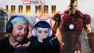 My Girlfriend Watches Iron Man For The FIRST Time || Movie Reaction