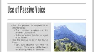 The Passive Voice and Participial Adjectives