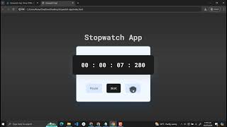 Stopwatch App Using HTML, CSS and JavaScript with Source Code