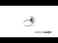 Gemstone Jewellery Ladies' Sterling Silver Sapphire Pear Cluster Ring Size P (G0119RB-SA-P)