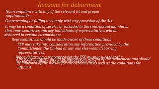 Debarment of Representatives