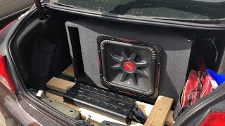 KICKER SUB FLEX FROM THE TRUNK! BANGING ON A BUDGET!