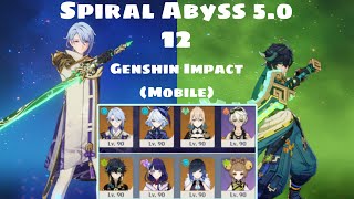 Ayato Jean Sunfire & Kinich Hyperbloom | Spiral Abyss 5.0 12 Genshin Impact