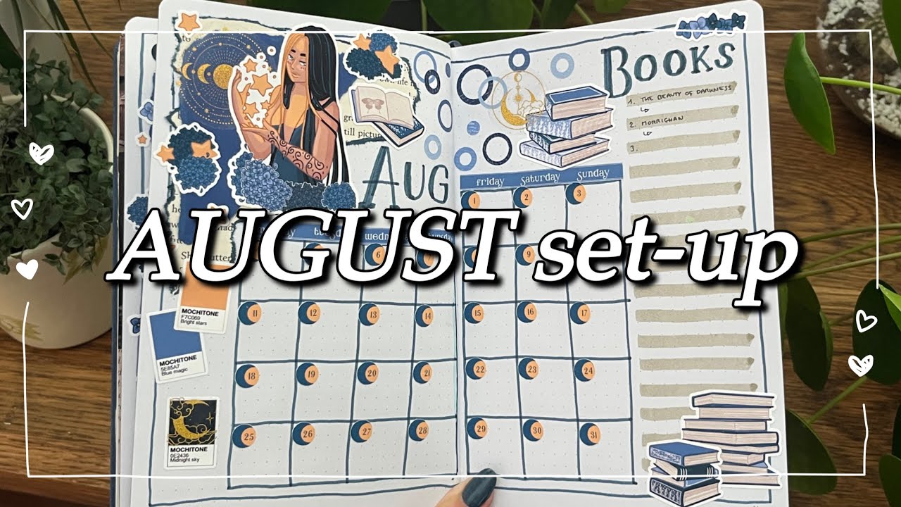 August Set Up In My Reading Bullet Journal ёямщёяк ёяма Youtube