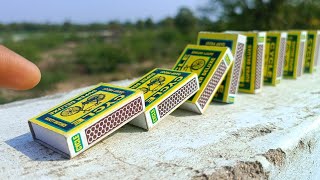 The Largest Matchbox Double Domino Effect ??