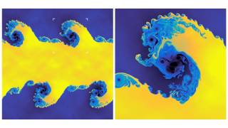 Kelvin-Helmholtz instability - Discontinuous Galerkin hydrodynamics