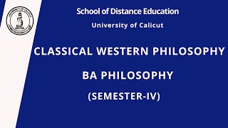 CLASSICAL WESTERN PHILOSOPHY