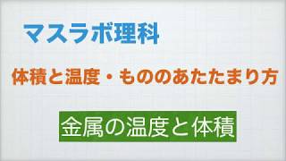 理科　もののあたたまりかた・体積と温度　金属の温度と体積