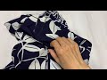 浴衣リメイク開きなし簡単フィット＆フレアワンピースの作り方how to make a dress e with a kimono yukata