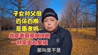 子女对父母百依百顺是愚孝吗，北京老哥举例说明，一针见血心里话