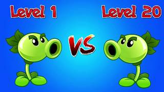 Plants vs Zombies 2 Compare Repeater Level 1 vs Repeater Level 20 - Plantas Contra Zombies 2 Game