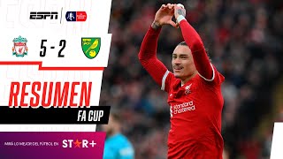 ¡LOS REDS FUERON IMPONENTES Y GOLEARON PARA AVANZAR EN LA FA CUP! | Liverpool 5-2 Norwich |RESUMEN