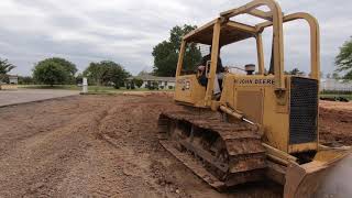 John Deere 450G | Topcon LS-B110 Grading Drainage Ditch