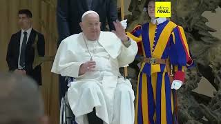 Pope Francis showing \