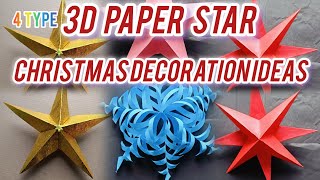 How To Make Origami 3D Star || Christmas Decoration Ideas || DIY Paper Star ✨... Merry Christmas