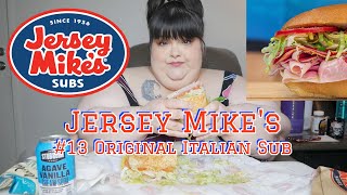 Jersey Mike's #13 The Original Italian Sub Mukbang My First Time Trying