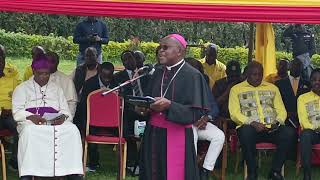 BISHOP CALLIST'S ADDRESS ON THE OPENING OF RUSHOROZA ROAD BY PRESIDENT MUSEVENI ON  14.2.2025.