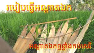 របៀបធ្វើអណ្ដាតឯក អណ្ដាតឯកធ្វើពីស្លឹកត្នោតទុំ អណ្ដាតឯកឮខ្លាំង