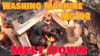 Washing Machine Motor Melt Down - Brass Brother Pouring Copper - Trash To Treasure - ASMR Melting