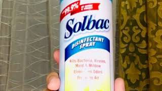 Solbac Disinfectant Spray Product Short Review ⛑
