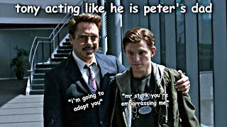 tony and peter being father and son