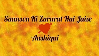 Saanson Ki zarurat || Aashiqui || Most Romantic Song || Romantic 90's || by Winter Of 89