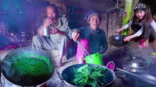 Nettle curry with Rice || A family in the cowshed || Video - 9 ||