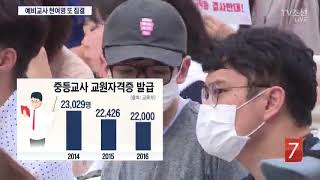 중등교사 천여명 집결…중·고교 교사도 '임용 절벽'