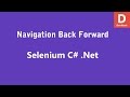 Selenium C# Navigation Back and Forward