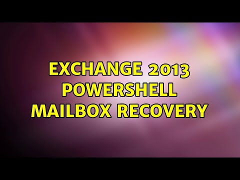 Восстановление почтового ящика PowerShell Exchange 2013