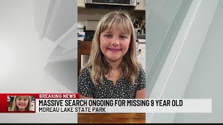 Massive search ongoing for missing 9 year old