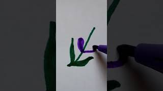How to draw lavender flower | Drawing hacks | Easy drawing for beginners | Satisfying art #drawing