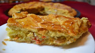 ПИРОГ РАССЫПЧАТЫЙ с курицей и овощами  НЕЖНЫЙ ХРУСТ  ОЧЕНЬ ВКУСНО