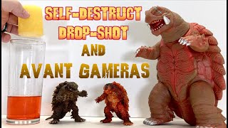 Self-Destruct Drop-Shot + Avant Gamera figures (Sunguts and Konami)